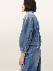 AllSaints Blue Luca Denim Jacket - Image 5 of 10