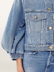 AllSaints Blue Luca Denim Jacket - Image 9 of 10
