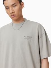 AllSaints Light Grey Xander Short Sleeve Crew T-Shirt - Image 2 of 7