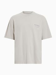 AllSaints Light Grey Xander Short Sleeve Crew T-Shirt - Image 7 of 7