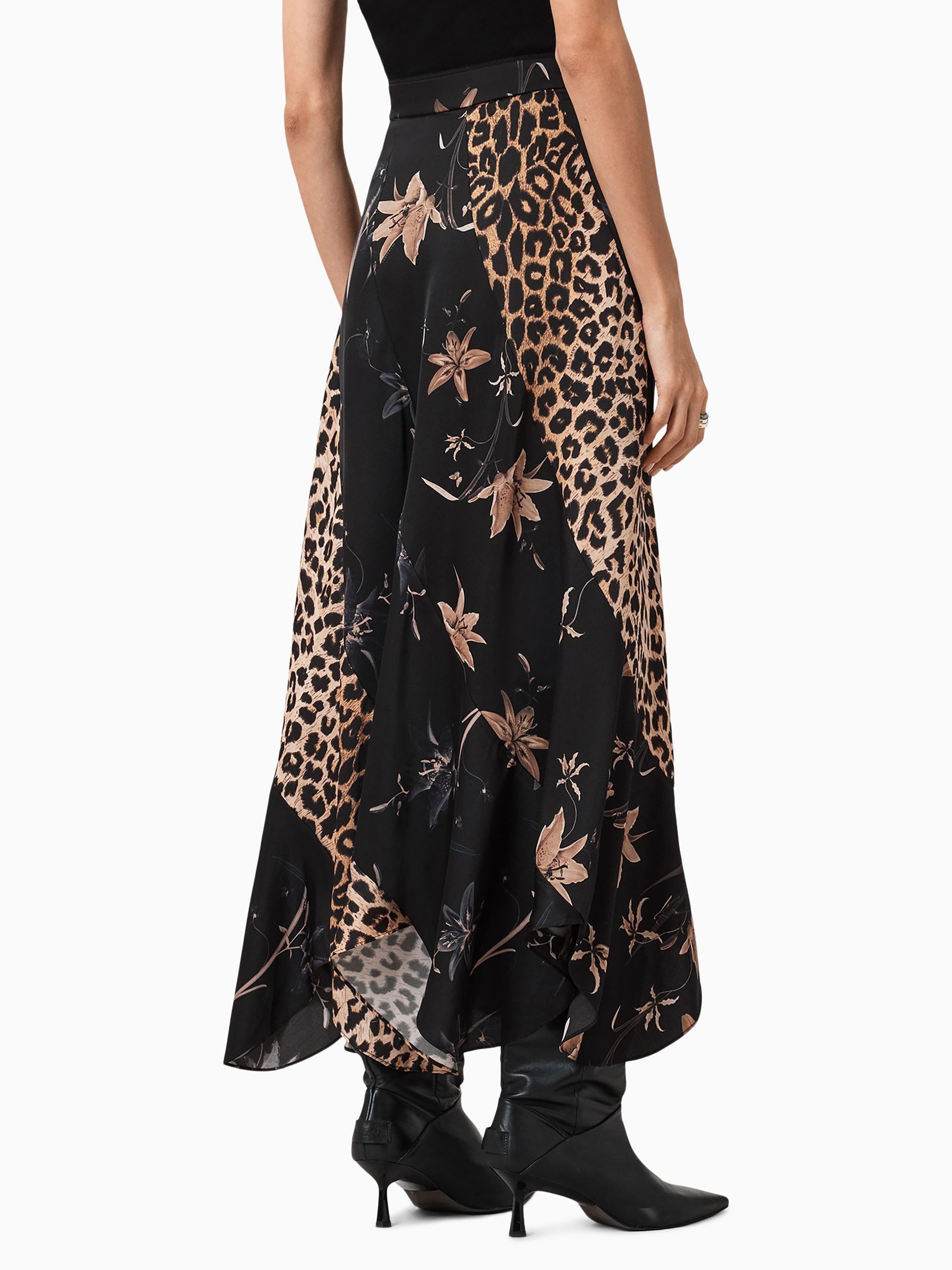 Buy AllSaints Black Leopard Arleen Skirt from Next USA