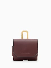 AllSaints Burgandi Red Airpod Hex Case Bag - Image 1 of 4