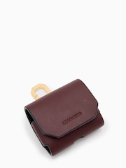 AllSaints Burgandi Red Airpod Hex Case Bag - Image 3 of 4