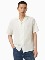 AllSaints White Admin Short Sleeve Shirt - Image 1 of 6