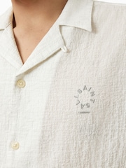 AllSaints White Admin Short Sleeve Shirt - Image 3 of 6