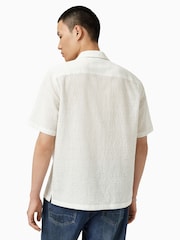 AllSaints White Admin Short Sleeve Shirt - Image 5 of 6