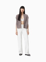 AllSaints Brown Elias Gilet - Image 3 of 7