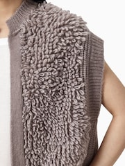 AllSaints Brown Elias Gilet - Image 4 of 7