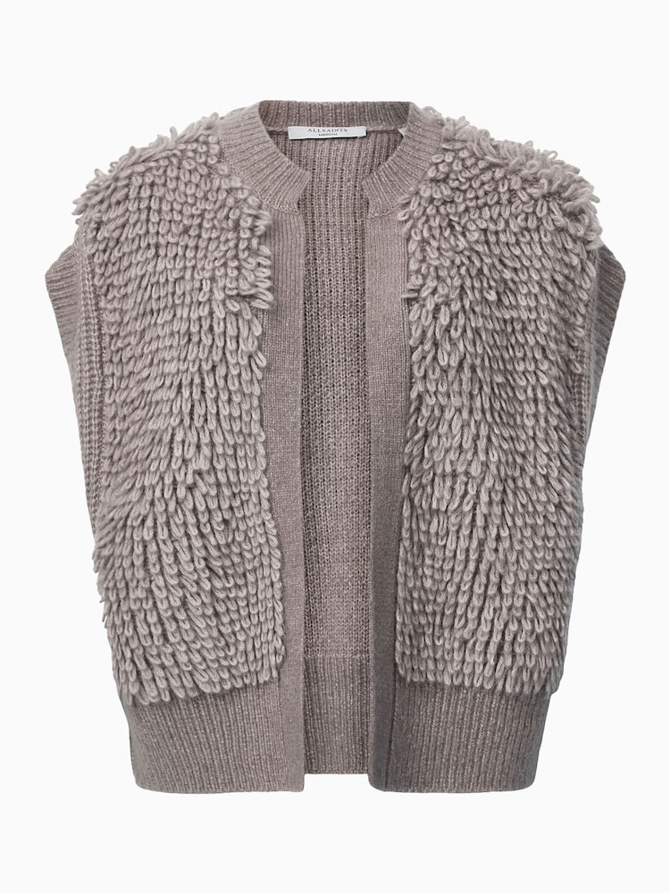 AllSaints Brown Elias Gilet - Image 7 of 7