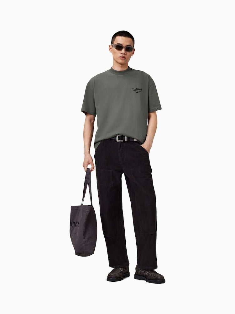 AllSaints Grey Xander Short Sleeve Crew T-Shirt - Image 2 of 8
