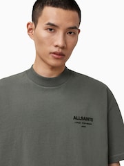 AllSaints Grey Xander Short Sleeve Crew T-Shirt - Image 3 of 8