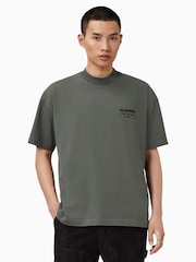 AllSaints Grey Xander Short Sleeve Crew T-Shirt - Image 5 of 8