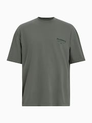 AllSaints Grey Xander Short Sleeve Crew T-Shirt - Image 7 of 8