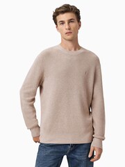 Gris claro - Jersey con cuello redondo Aspen de AllSaints - Imagen 1 de 7