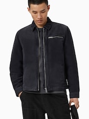 AllSaints Black Rothwell Mskn Jacket - Image 1 of 9