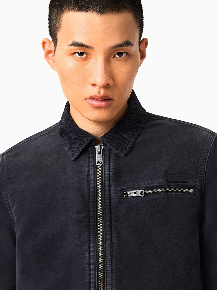 AllSaints Black Rothwell Mskn Jacket - Image 2 of 9