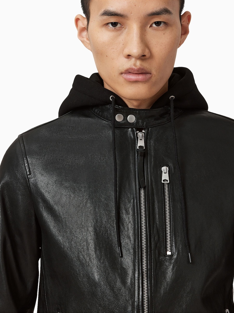 AllSaints Black Ashton Jacket - Image 2 of 8