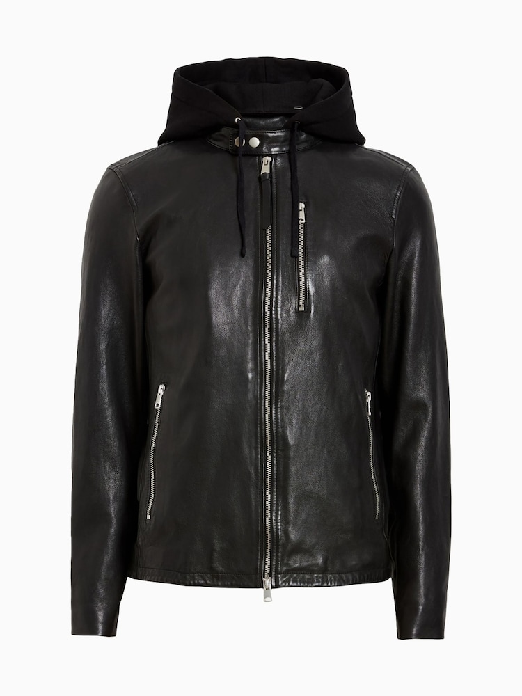 AllSaints Black Ashton Jacket - Image 8 of 8