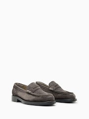 AllSaints Brown Bloom Loafers - Image 2 of 5