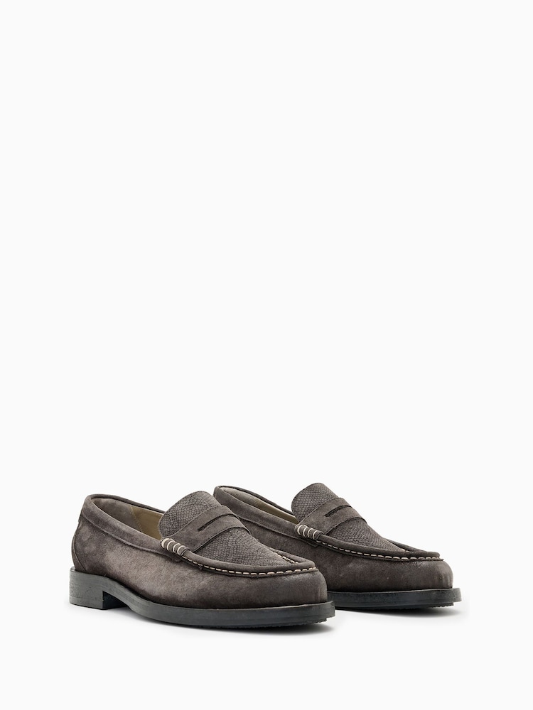 AllSaints Brown Bloom Loafers - Image 2 of 5