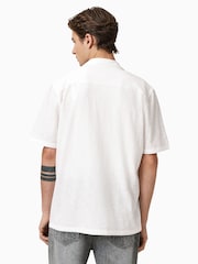 AllSaints White Robson Short Sleeve Shirt - Image 6 of 7
