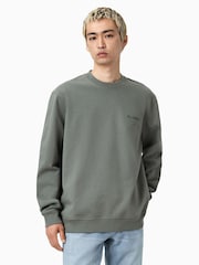 AllSaints Grey Future Crew Sweatshirt - Image 1 of 7
