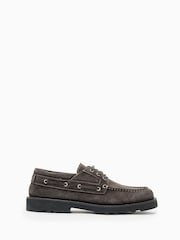 AllSaints Brown Skiff Boat Shoes - Image 1 of 5