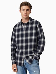 AllSaints Blue Haven Check Long Sleeve Shirt - Image 1 of 8