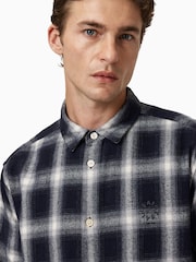 AllSaints Blue Haven Check Long Sleeve Shirt - Image 2 of 8