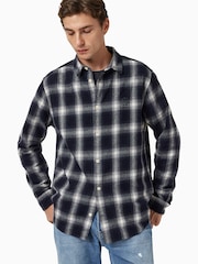 AllSaints Blue Haven Check Long Sleeve Shirt - Image 3 of 8