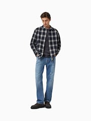 AllSaints Blue Haven Check Long Sleeve Shirt - Image 4 of 8