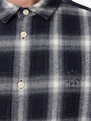AllSaints Blue Haven Check Long Sleeve Shirt - Image 5 of 8