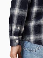 AllSaints Blue Haven Check Long Sleeve Shirt - Image 6 of 8