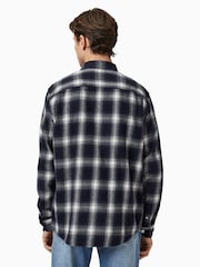 AllSaints Blue Haven Check Long Sleeve Shirt - Image 7 of 8