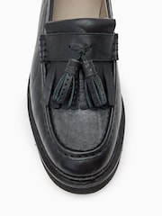 AllSaints Black Skiff Tassel Loafers - Image 4 of 5