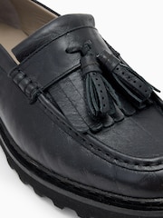 AllSaints Black Skiff Tassel Loafers - Image 5 of 5