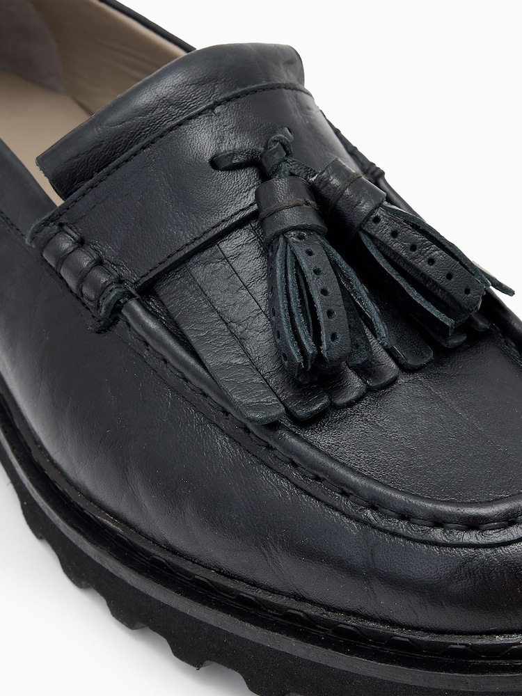 AllSaints Black Skiff Tassel Loafers - Image 5 of 5 AllSaints Black Skiff Tassel Loafers - Image 5 of 5