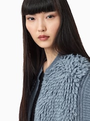 AllSaints Blue Elias Gilet - Image 2 of 8
