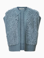AllSaints Blue Elias Gilet - Image 8 of 8