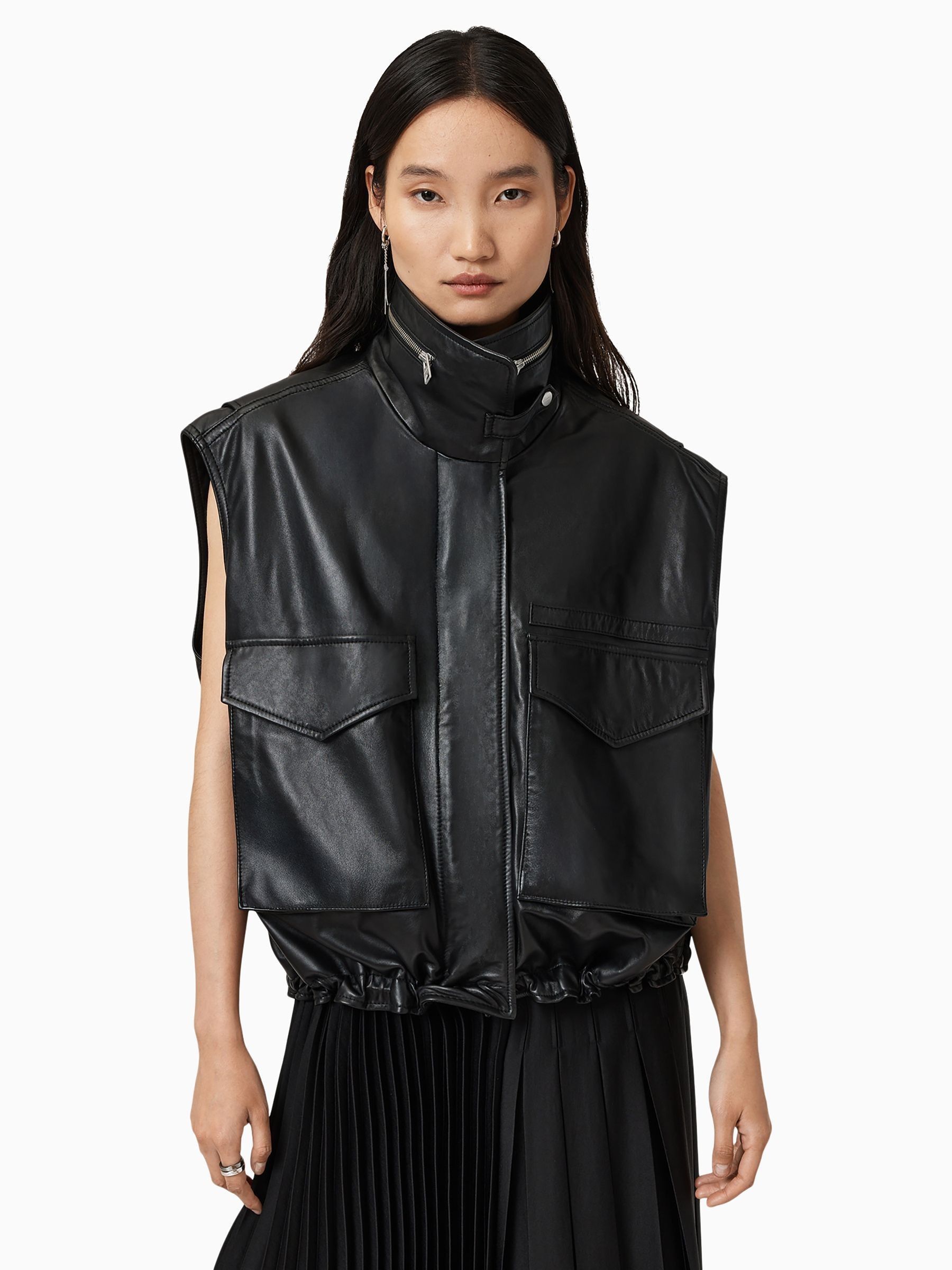 Buy AllSaints Black Clay Gilet from Next USA