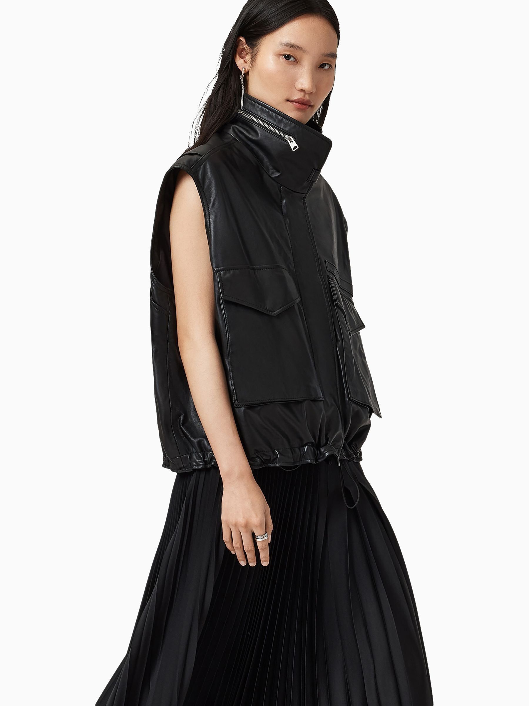 Buy AllSaints Black Clay Gilet from Next USA