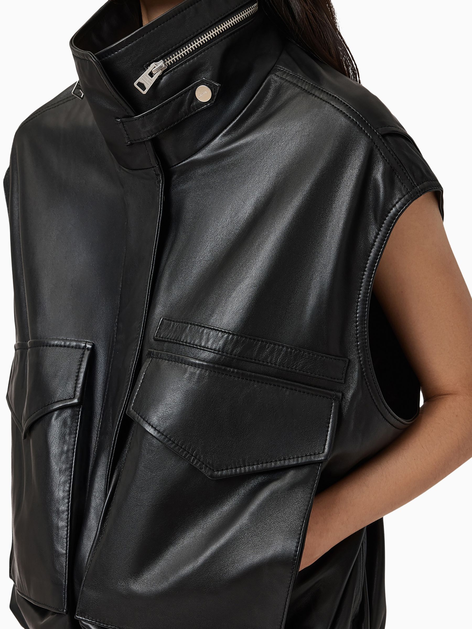 Buy AllSaints Black Clay Gilet from Next USA