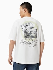 AllSaints White Reel Short Sleeve Crew T-Shirt - Image 2 of 7