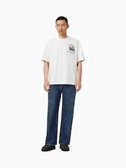 AllSaints White Reel Short Sleeve Crew T-Shirt - Image 4 of 7