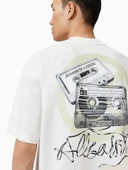 AllSaints White Reel Short Sleeve Crew T-Shirt - Image 6 of 7