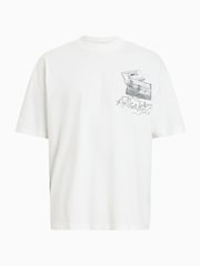 AllSaints White Reel Short Sleeve Crew T-Shirt - Image 7 of 7