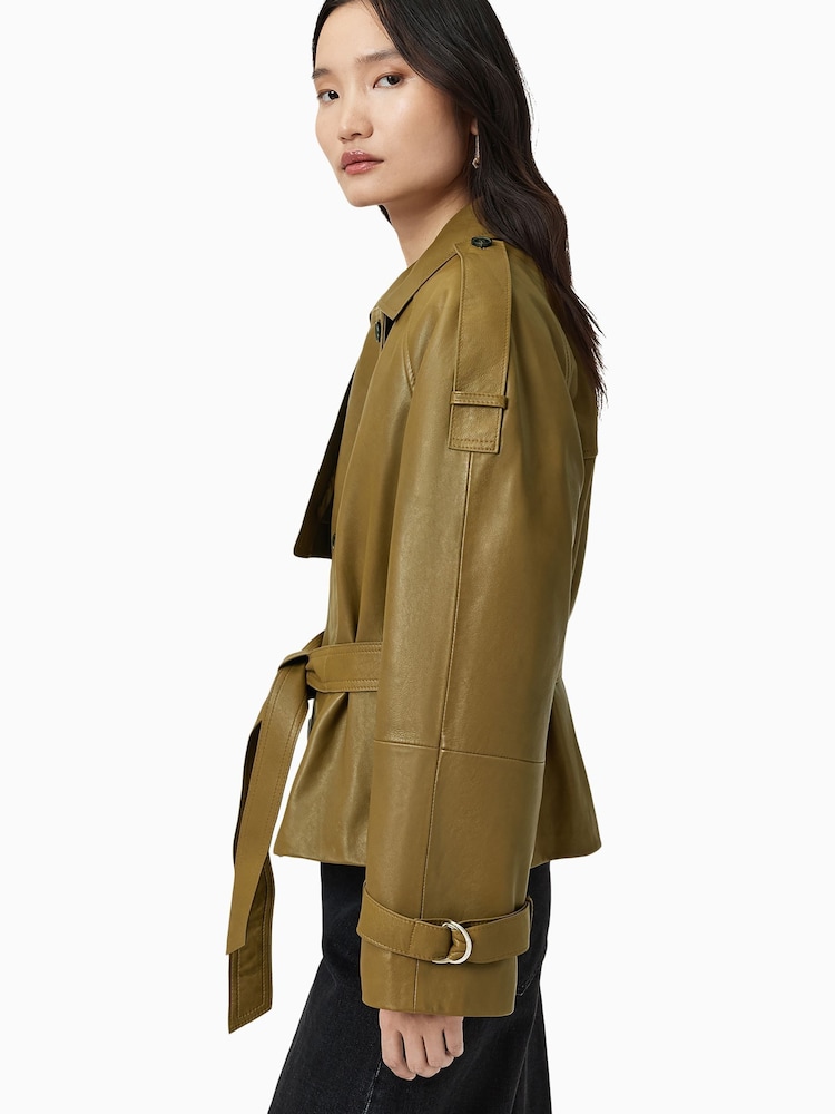 Veste En Cuir Daim ALLSAINTS Chamber - Taille L - Anthracite - Neuf Avec étiquettes