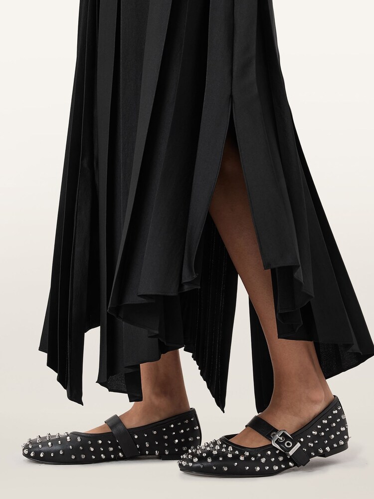 AllSaints Black Holly Stud Shoes - Image 1 of 7