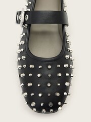 AllSaints Black Holly Stud Shoes - Image 6 of 7