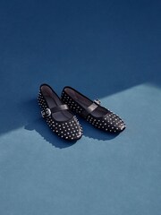 AllSaints Black Holly Stud Shoes - Image 7 of 7